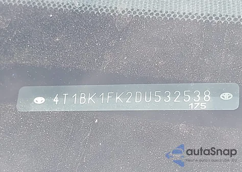 2013 Toyota Camry Xle V6 from USA, damaged, VIN 4T1BK1FK2DU532538